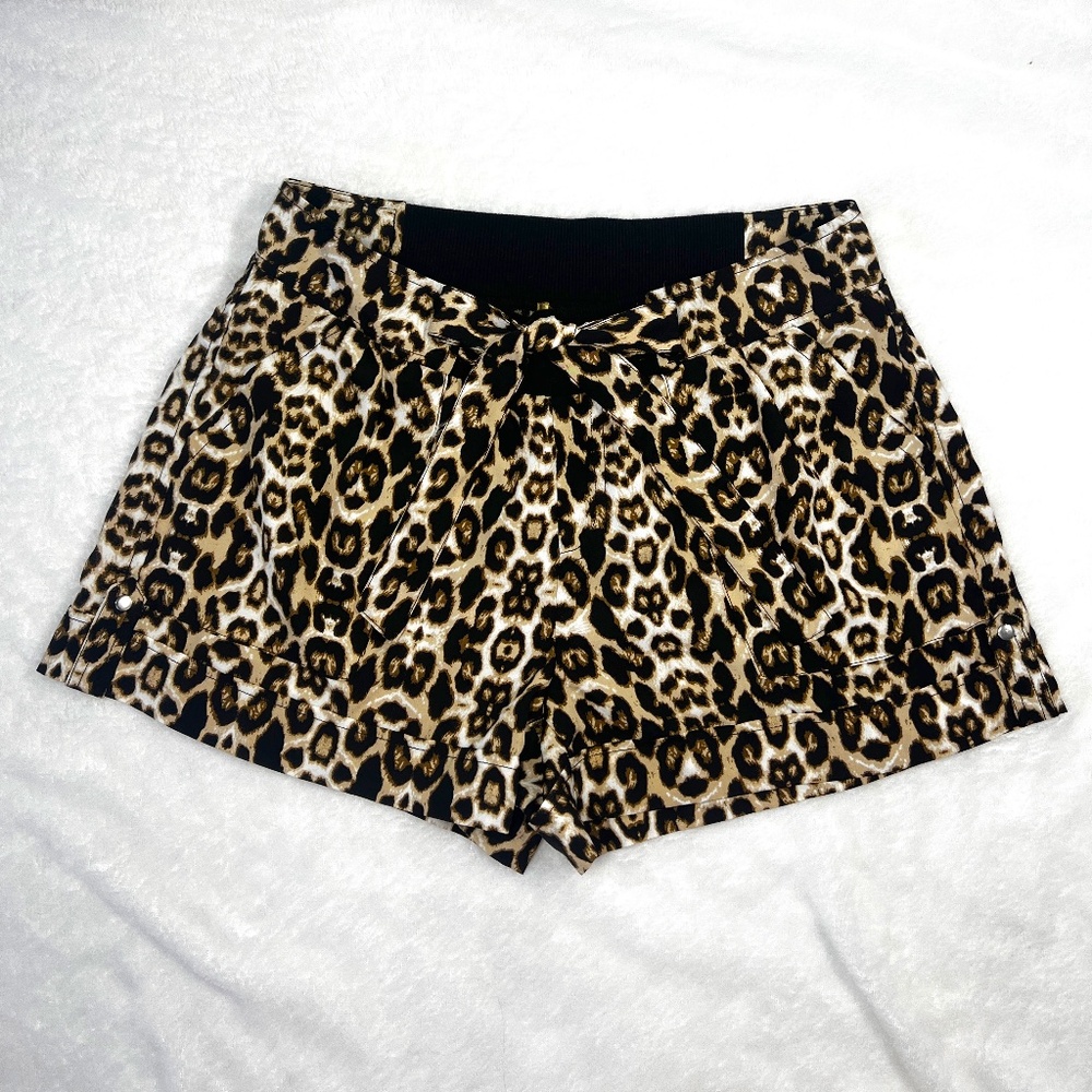 Miss Tina by Tina Knowles Leopard Print Shorts - Size Small
